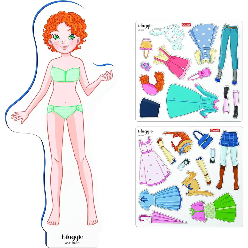 imagen de Quercetti: Juego de vestir a la muñeca magnética - Maggie 3