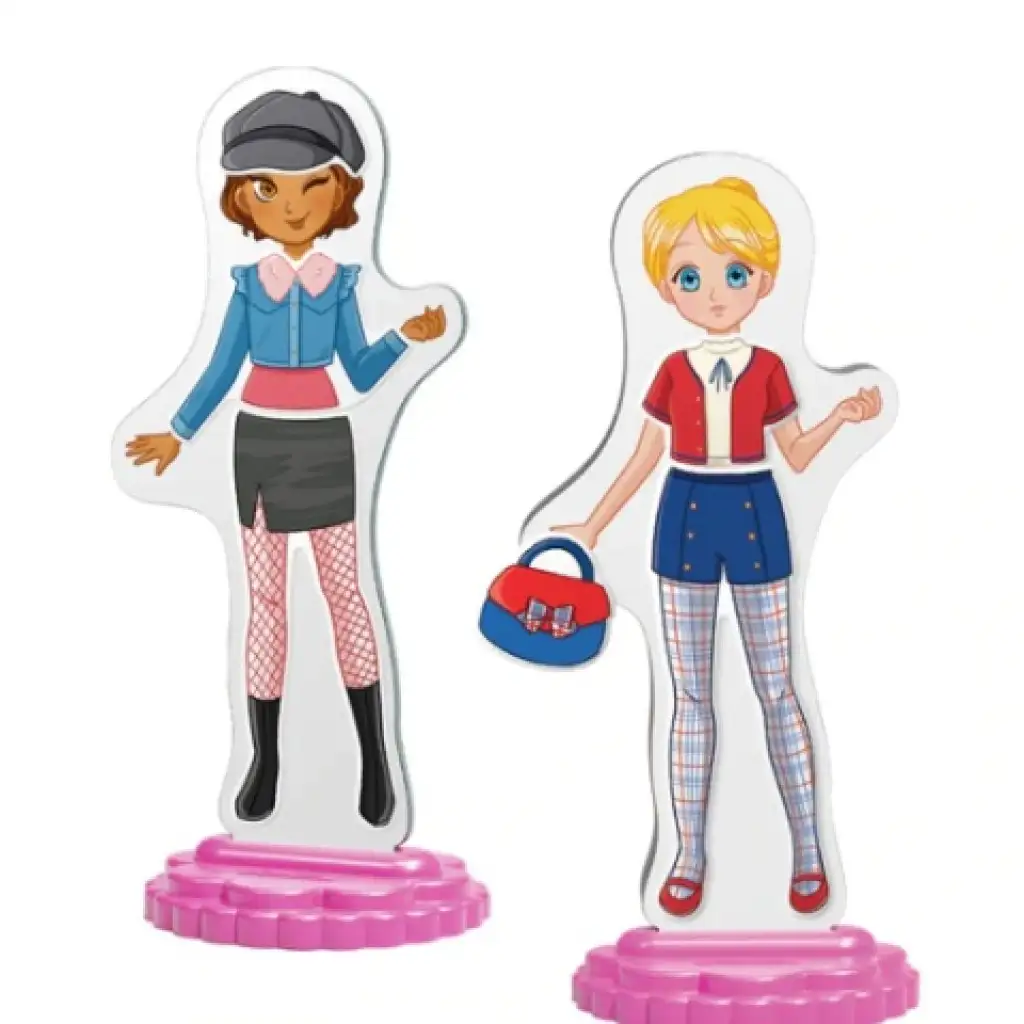 imagen de Quercetti: Juego de vestir muñecas magnéticas - Mejores amigas 4