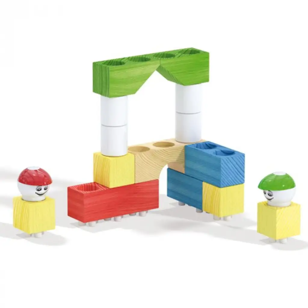 imagen de Quercetti: Modi Bloc Basic juego de construcción de madera y plástico 18 piezas 4