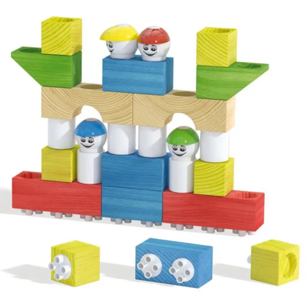 imagen de Quercetti: Modi Bloc Premium juego de construcción de madera y plástico de 30 piezas 2