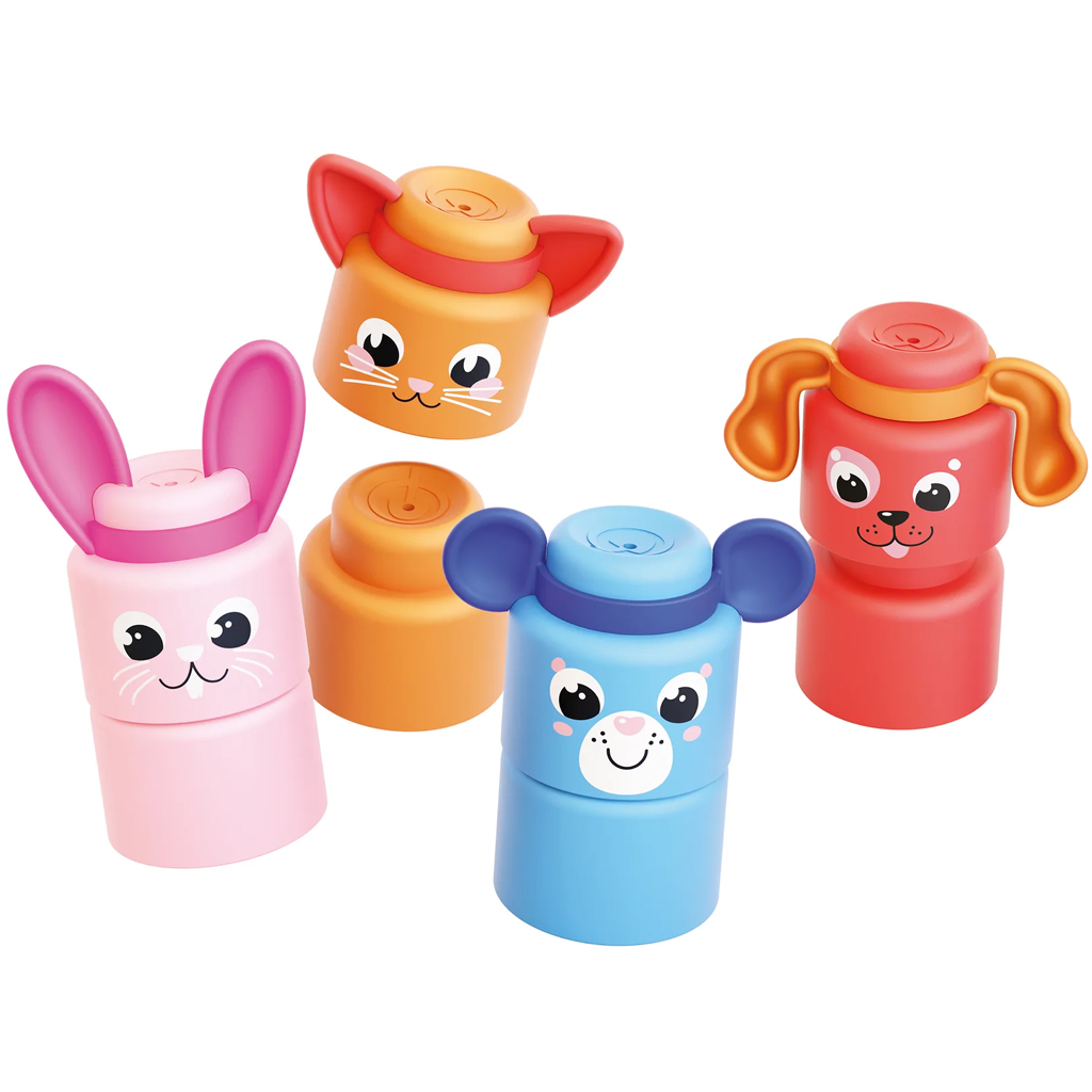 imagen de Quercetti: Momy Soft bloques de construcción de animales felices de 12 piezas 2