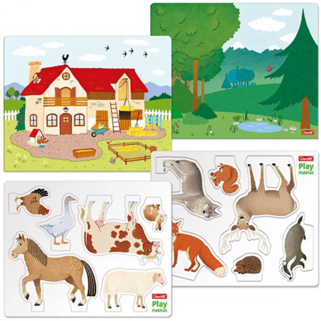 imagen de Quercetti: Montessori Granja y bosque set de juego de 3 piezas 3