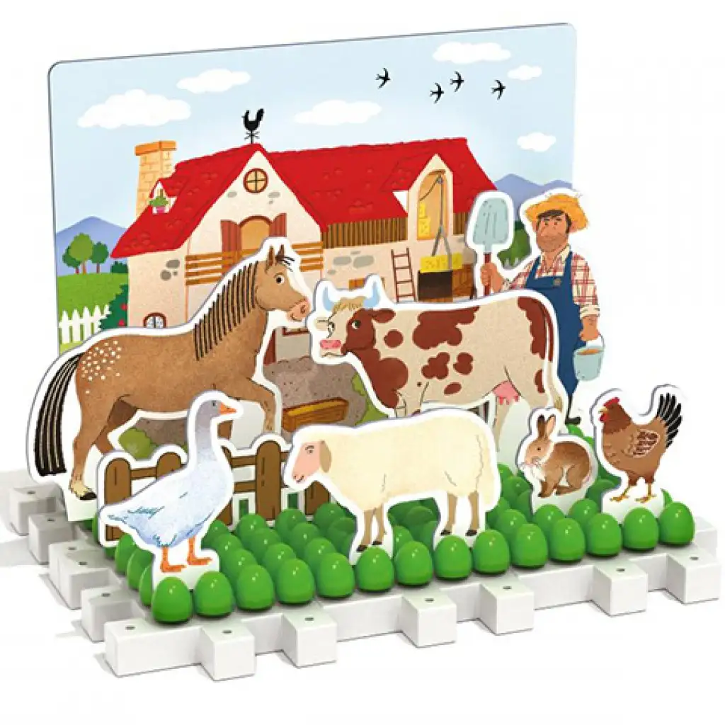 imagen de Quercetti: Montessori Granja y bosque set de juego de 3 piezas 1