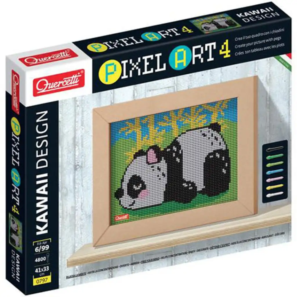 imagen de Quercetti: Pixel Art 4 Kawaii Panda puntitos 1