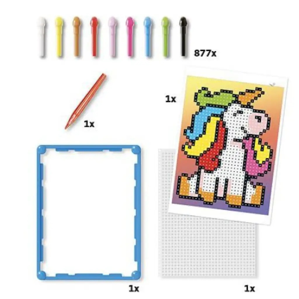 imagen de Quercetti: Pixel Art Unicornio de puntos 3