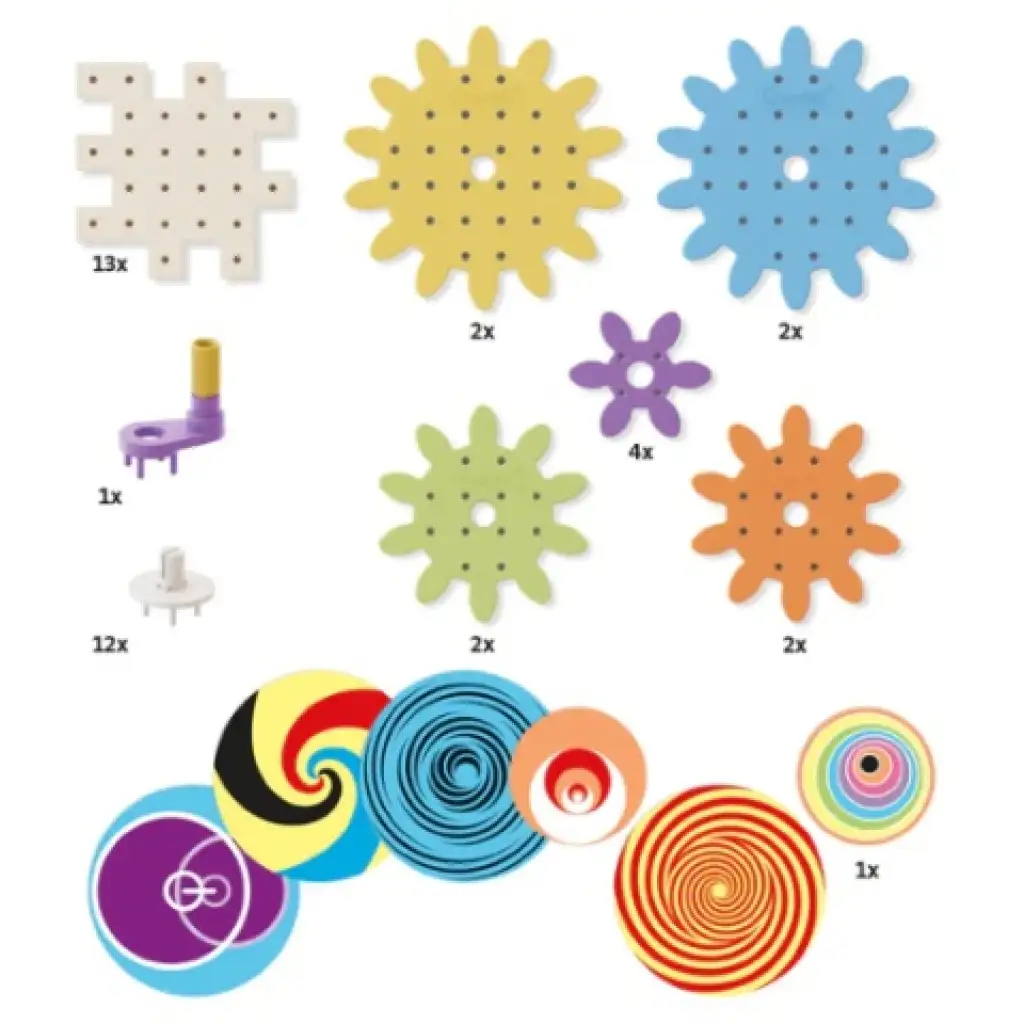 imagen de Quercetti: Play Eco Kaleido juego de engranajes 38 piezas 2