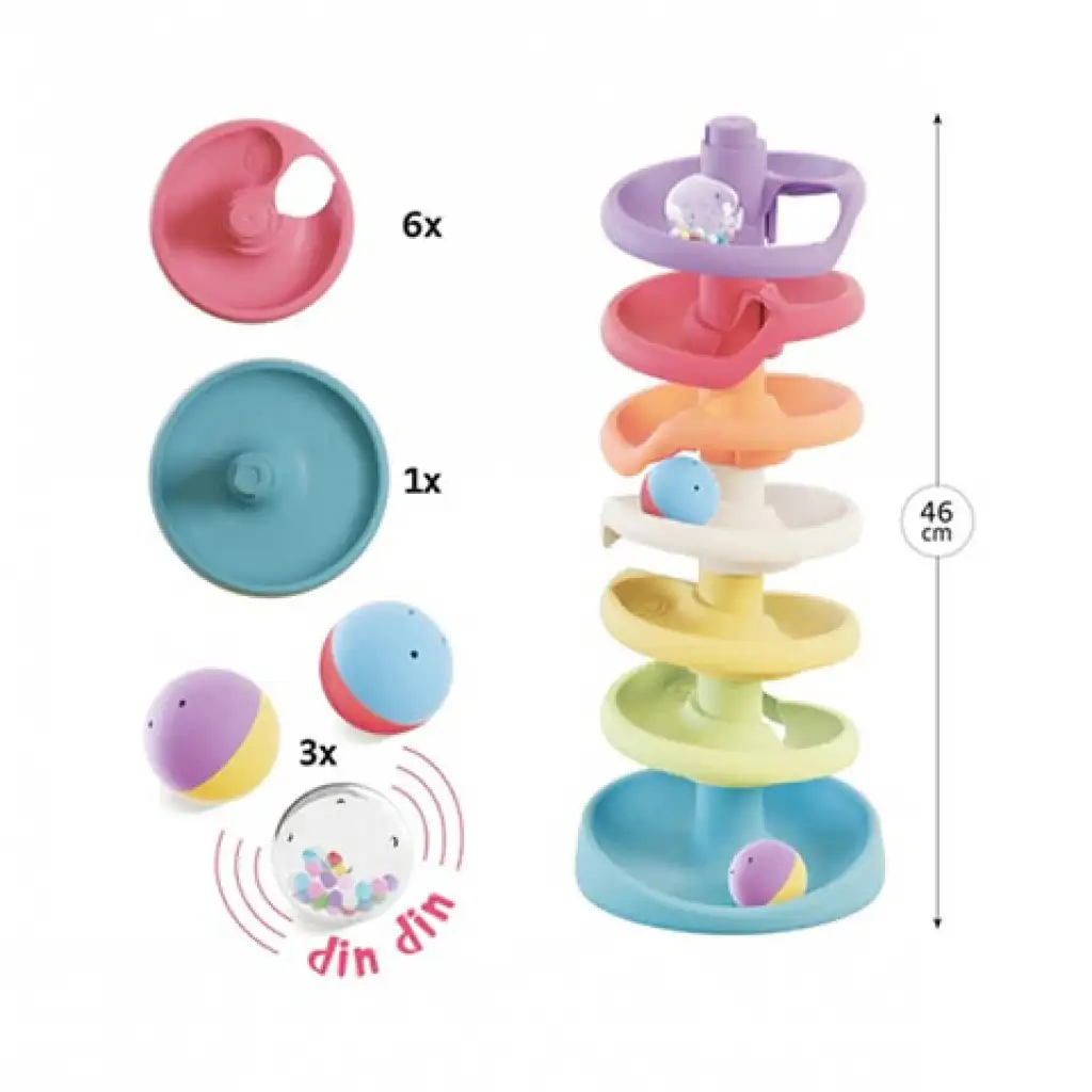 imagen de Quercetti: Play Eco Torre Espiral de Bolas para Bebés 3