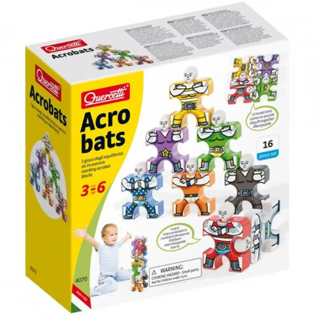 imagen de Quercetti: Set de juego de construcción de acróbatas para el desarrollo de habilidades 16 piezas 1