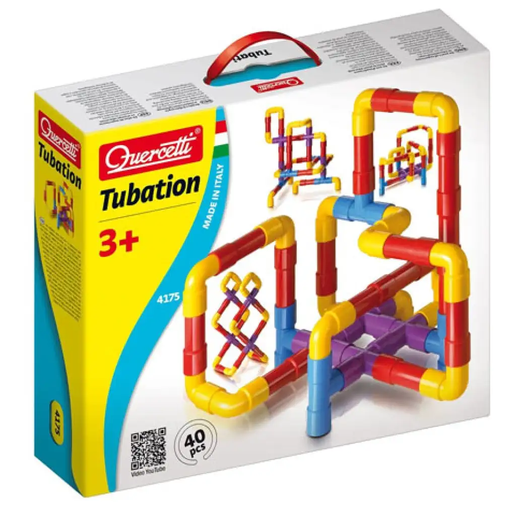 imagen de Quercetti: Set de juego de construcción de tubos Tubation de 40 piezas 1