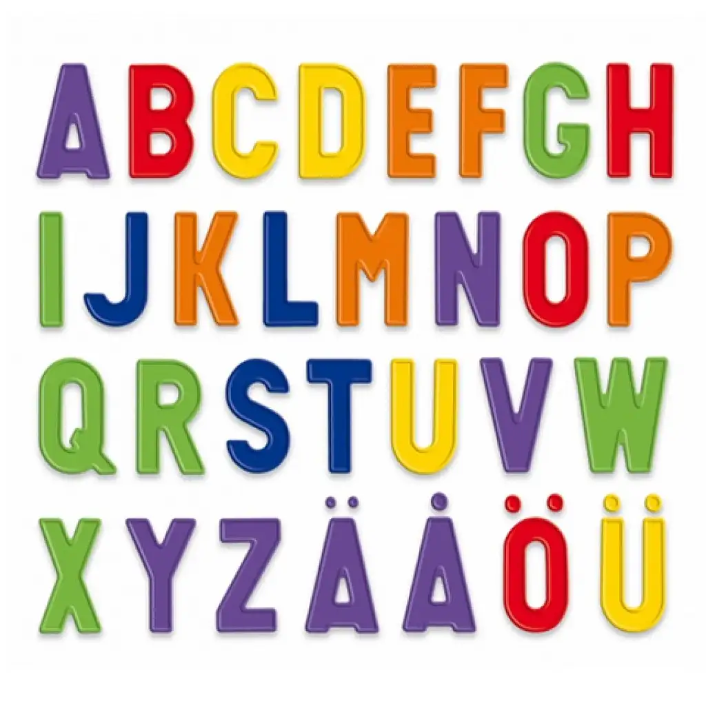 imagen de Quercetti: Tabla magnética con letras de colores - 48 piezas 3