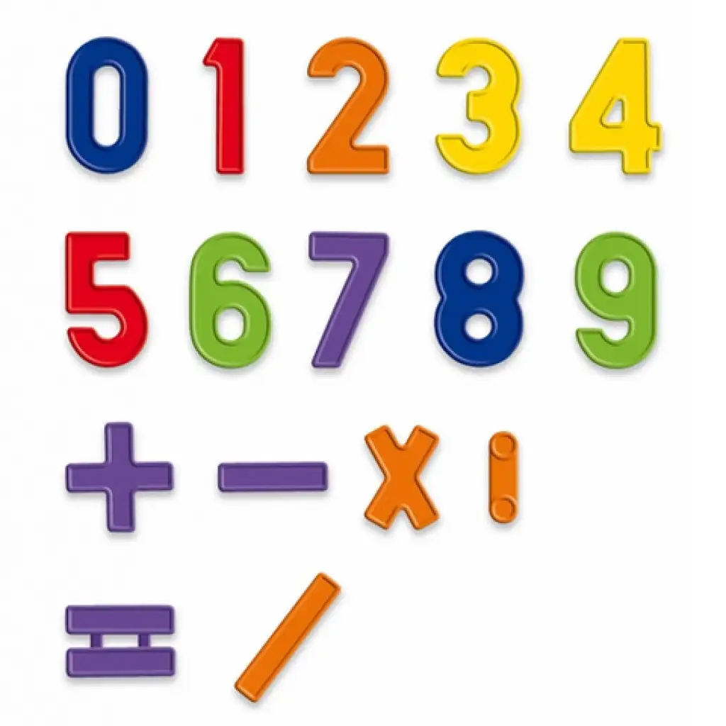 imagen de Quercetti: Tabla magnética con números de colores - 48 piezas 3