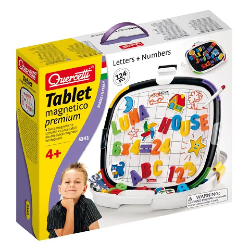 imagen de Quercetti: Tabla magnética de letras + números 1