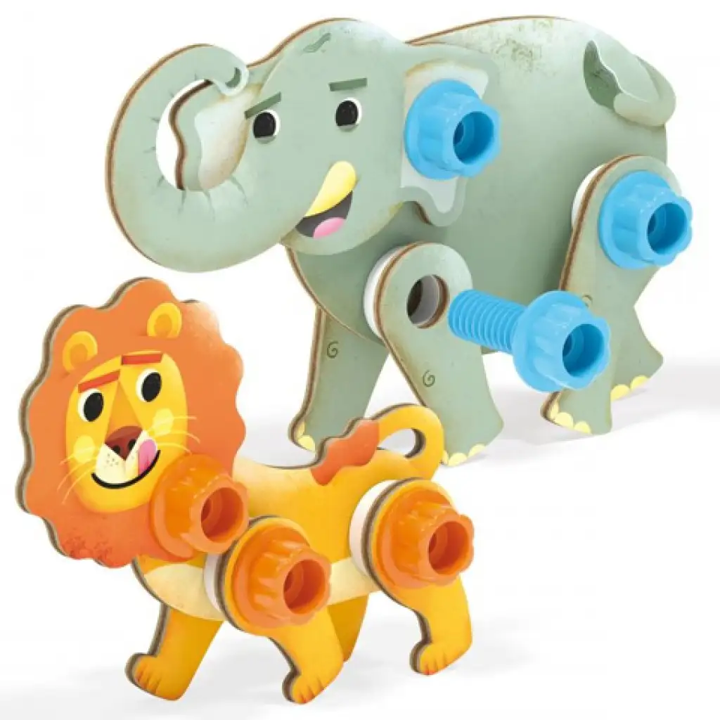 imagen de Quercetti: Techo Animales juego de construcción de madera 2