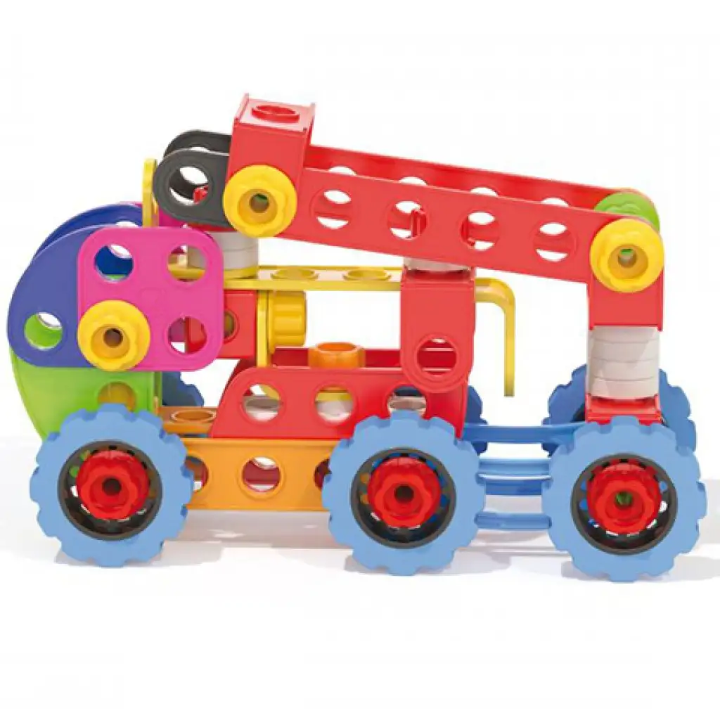 imagen de Quercetti: Tecno Jumbo set de juguetes de construcción de máquinas 84 piezas 2