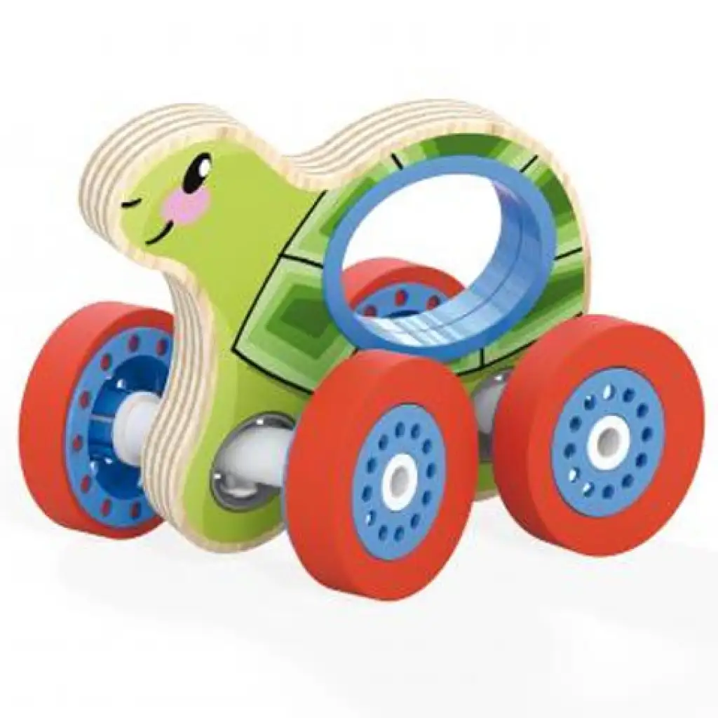 imagen de Quercetti: Woody tortuga de madera rodante 2