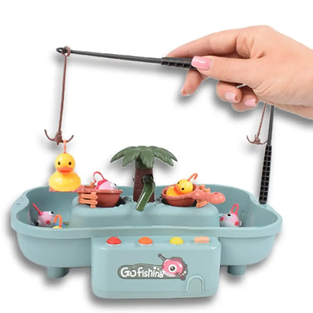imagen de ¿Quién es el mejor pescador? juego de pesca eléctrico con agua en circulación con sonido en dos versiones 2