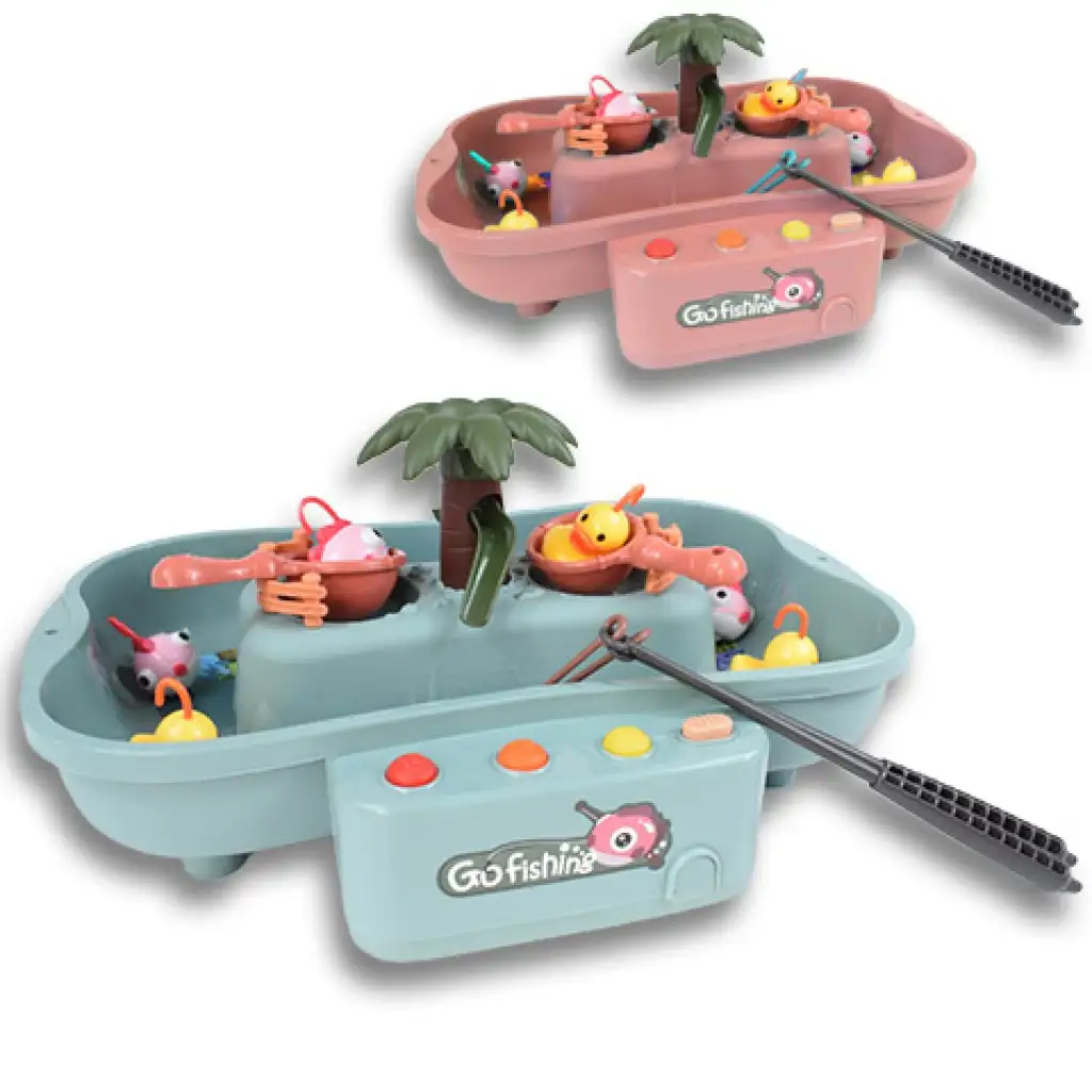 imagen de ¿Quién es el mejor pescador? juego de pesca eléctrico con agua en circulación con sonido en dos versiones 1