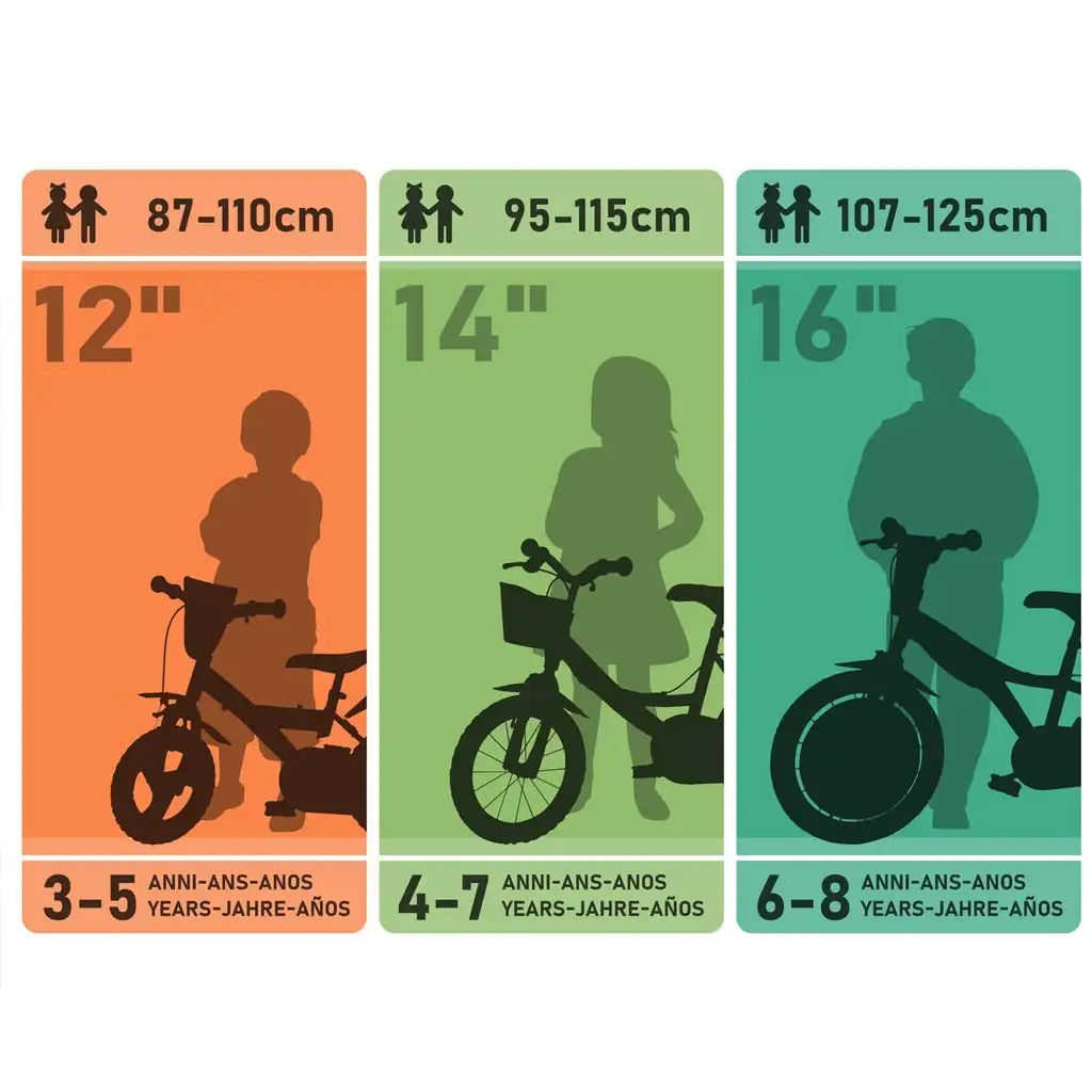 imagen de R88 16” bicicleta infantil con portabotellas y ruedas laterales en color naranja-negro – Dino Bikes bicicleta 4