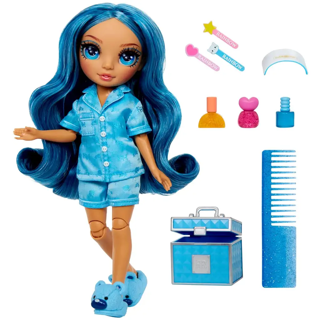 imagen de Rainbow High Jr: Fiesta de pijamas Skyler muñeca de moda 2