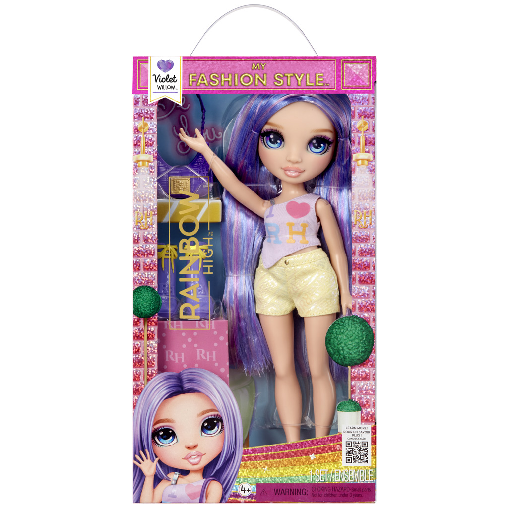imagen de Rainbow High: Mi Estilo de Moda Violet Willow con accesorios 1