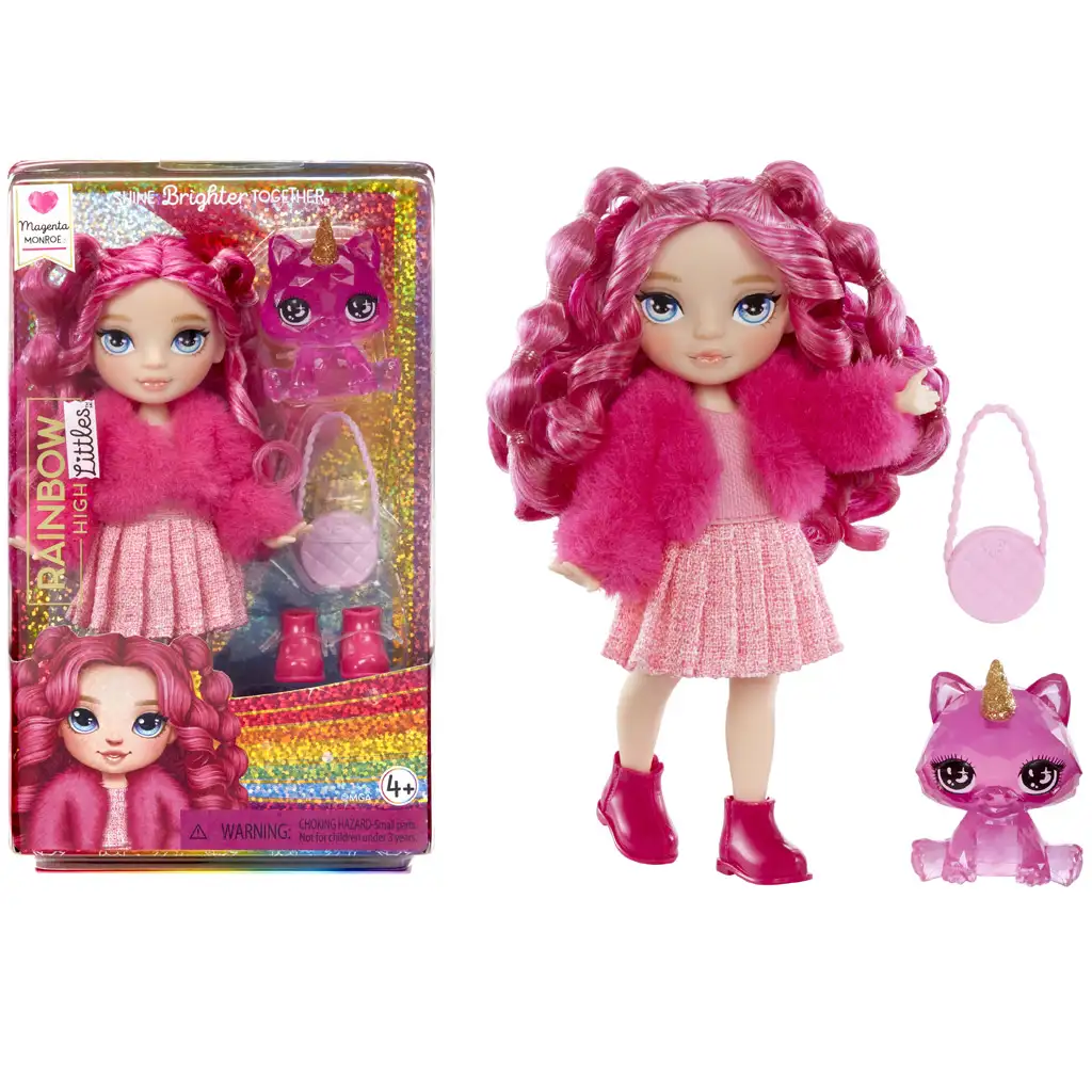 imagen de Rainbow High: Muñeca hermana magenta con accesorios 2
