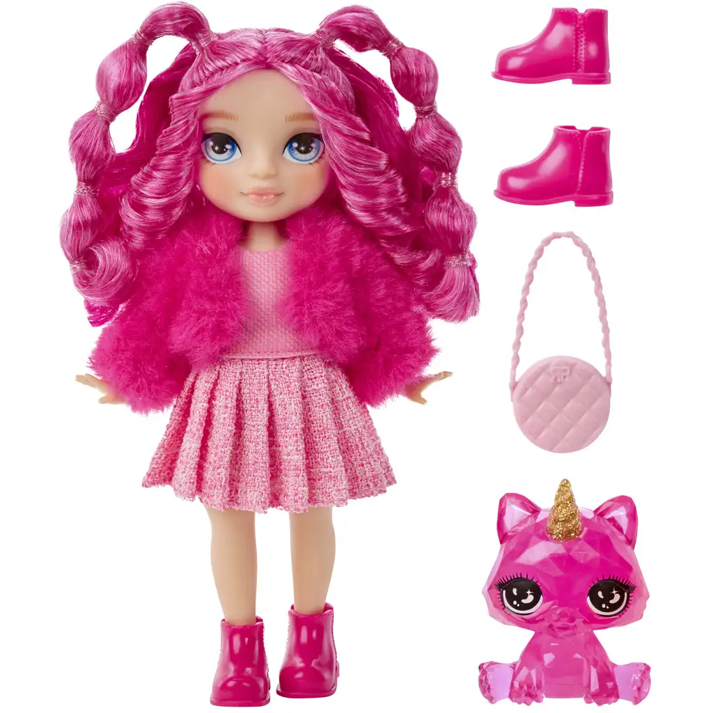 imagen de Rainbow High: Muñeca hermana magenta con accesorios 3