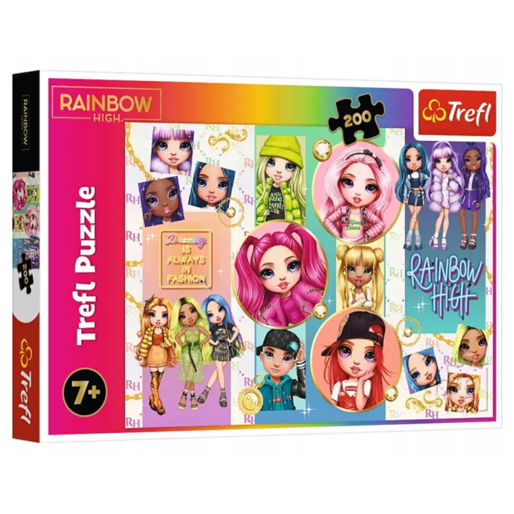 imagen de Rainbow High: Rompecabezas de amistad colorida de 200 piezas - Trefl 1