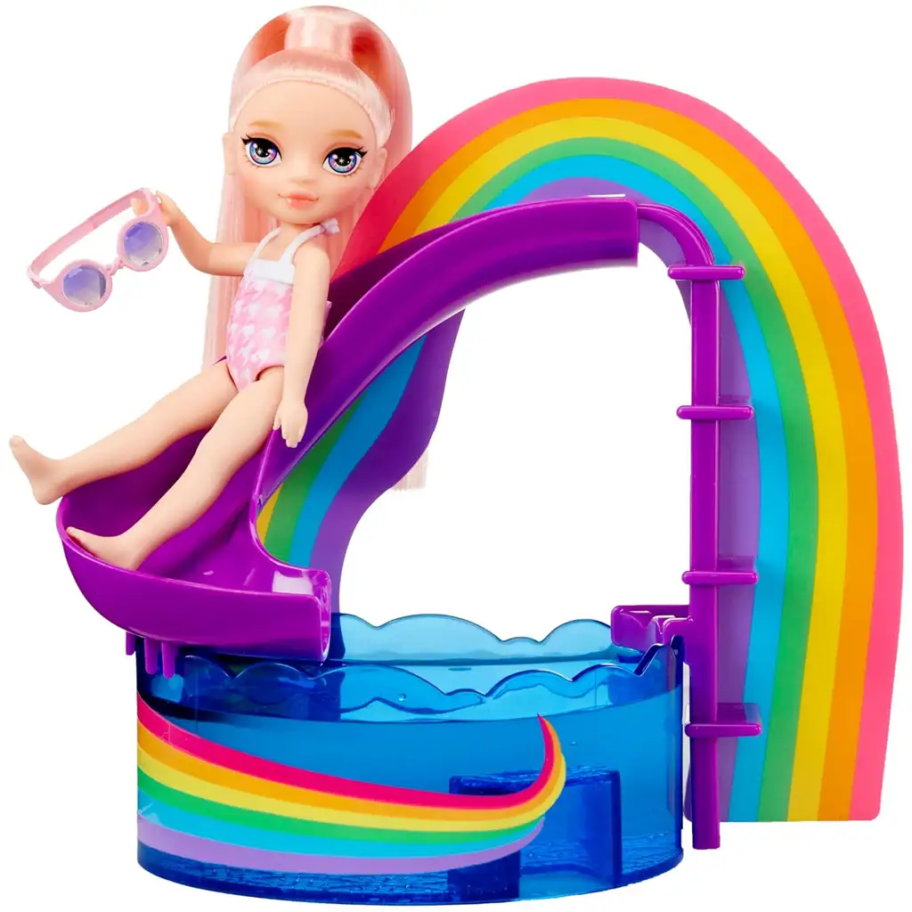 imagen de Rainbow High: Set de juego de fiesta en la piscina con la muñeca Blush Parker 4