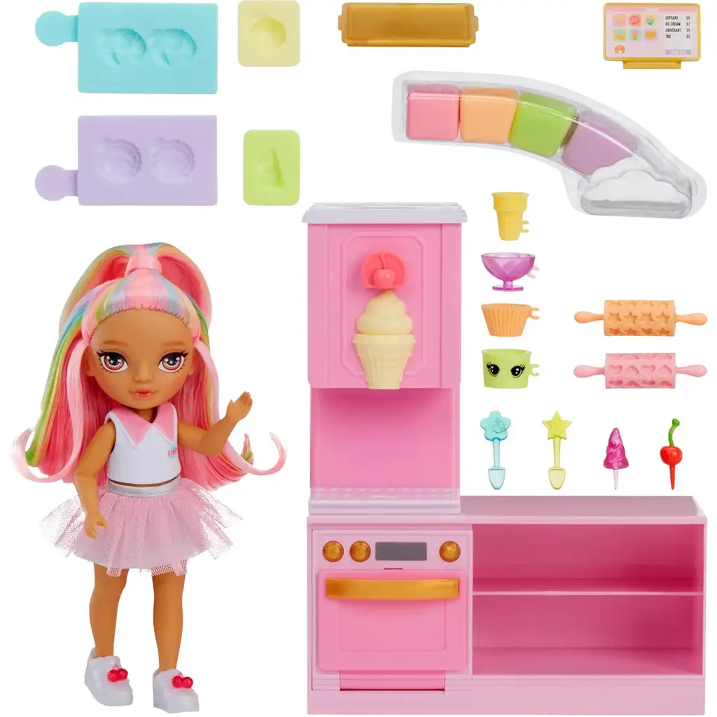 imagen de Rainbow High: Set de juego de pastelería con la muñeca Kandy Hart 2