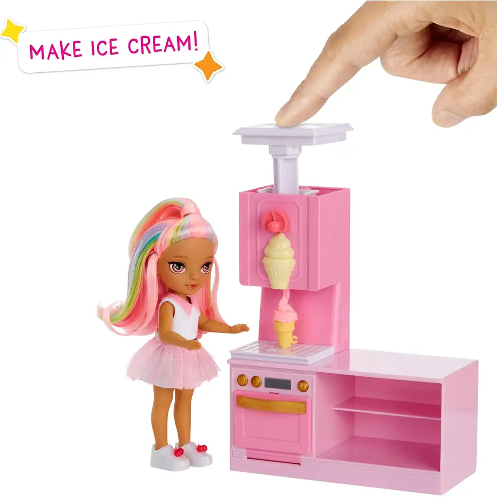 imagen de Rainbow High: Set de juego de pastelería con la muñeca Kandy Hart 5