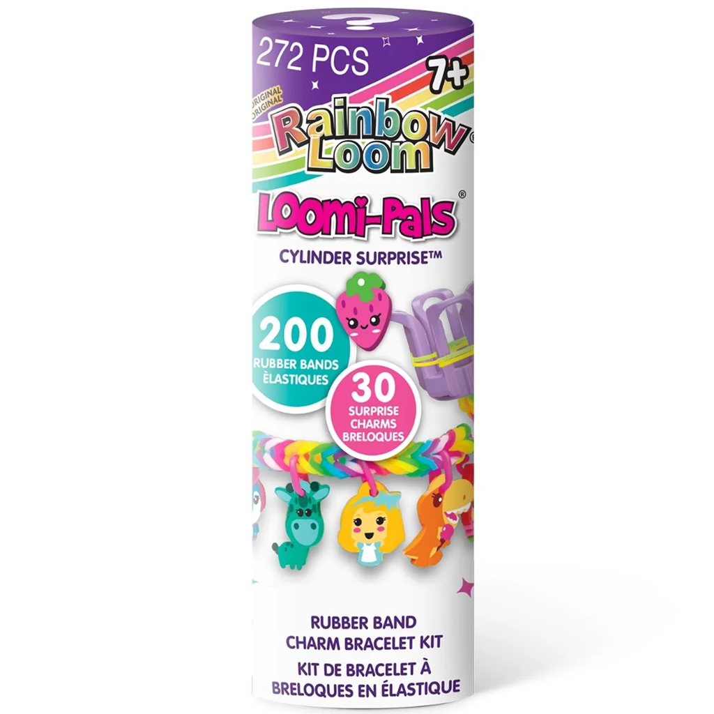 imagen de Rainbow Loom: Loomi-Pals Sorpresa cilindro set de creación de pulseras de goma 1