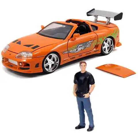 imagen de Rápido y Furioso: Figura de Brian y modelo de coche Toyota Supra 1/24 - Simba Toys 2