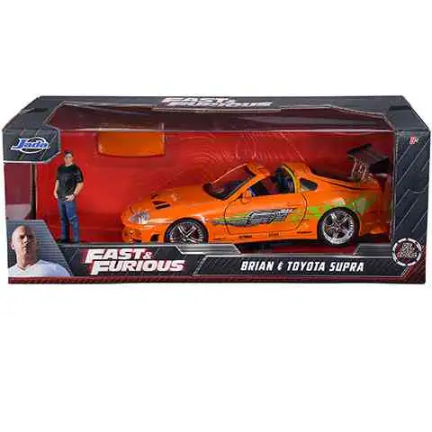 imagen de Rápido y Furioso: Figura de Brian y modelo de coche Toyota Supra 1/24 - Simba Toys 1