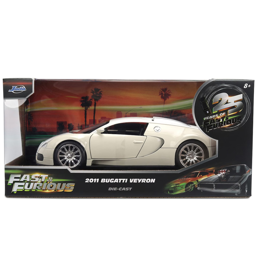 imagen de Rápido y Furioso: modelo de coche de metal Bugatti Veyron 2011 1/24 - Jada Toys 1