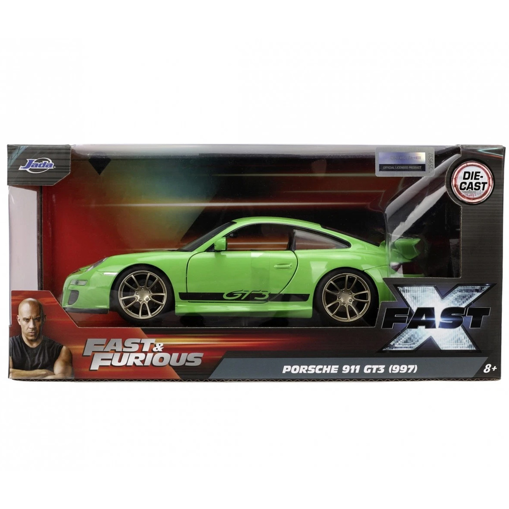 imagen de Rápido y Furioso: modelo de coche de metal Porsche 911 GT3 1/24 - Jada Toys 1