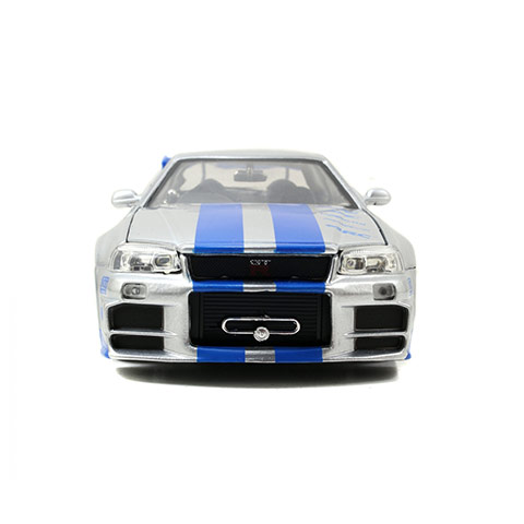imagen de Rápido y Furioso: Modelo de coche Nissan Skyline GT-R (BNR34) de Brian 1/24 - Simba Toys 2