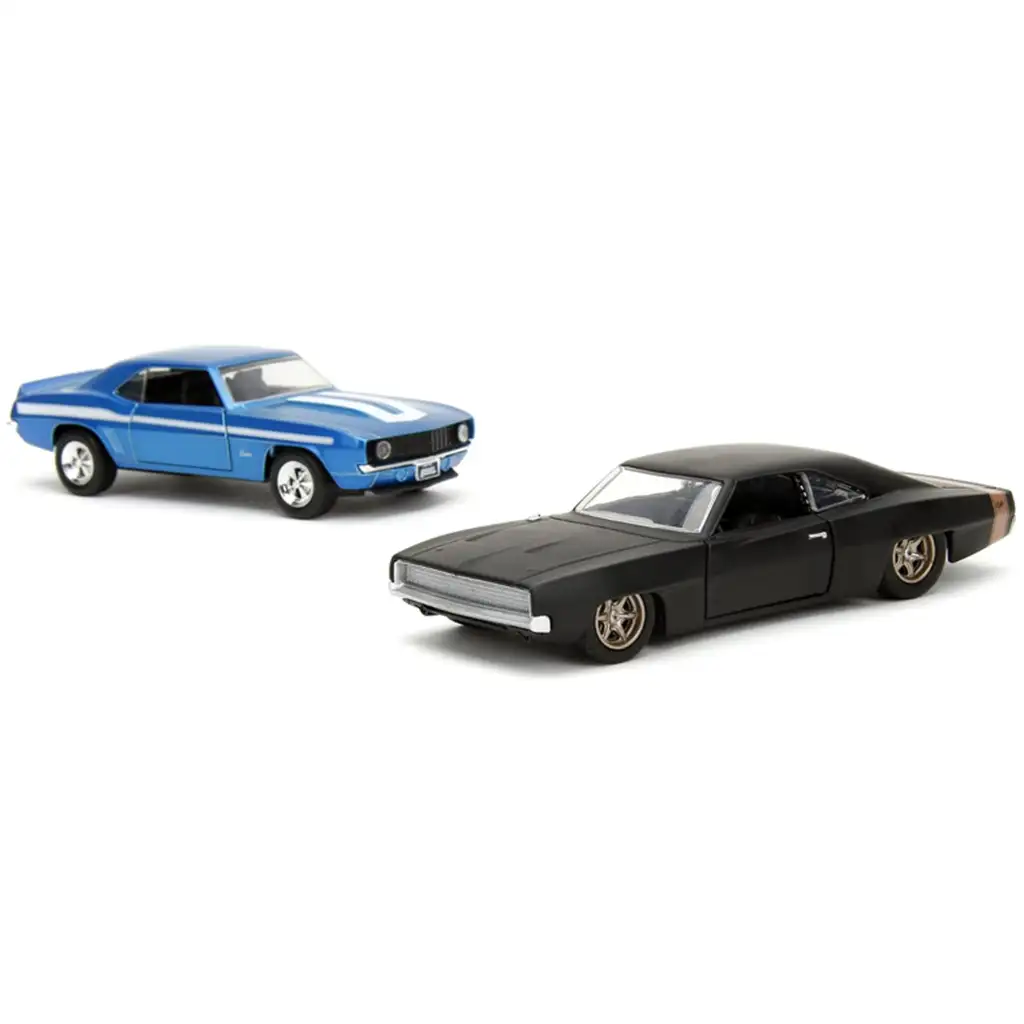 imagen de Rápido y Furioso: Paquete de 2 coches 1969 Chevrolet Camaro y 1968 Dodge Charger Widebody a escala 1/32 - Jada Toys 5