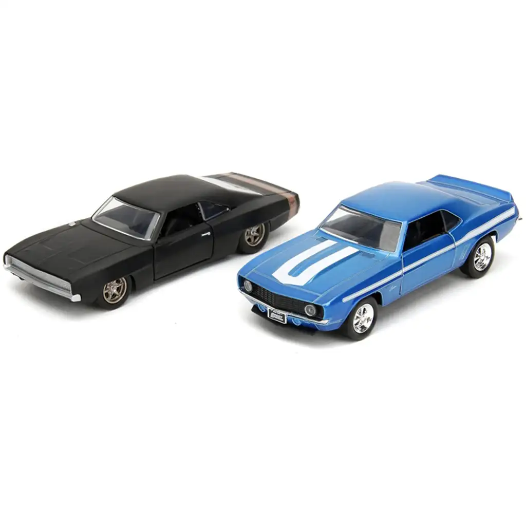 imagen de Rápido y Furioso: Paquete de 2 coches 1969 Chevrolet Camaro y 1968 Dodge Charger Widebody a escala 1/32 - Jada Toys 6