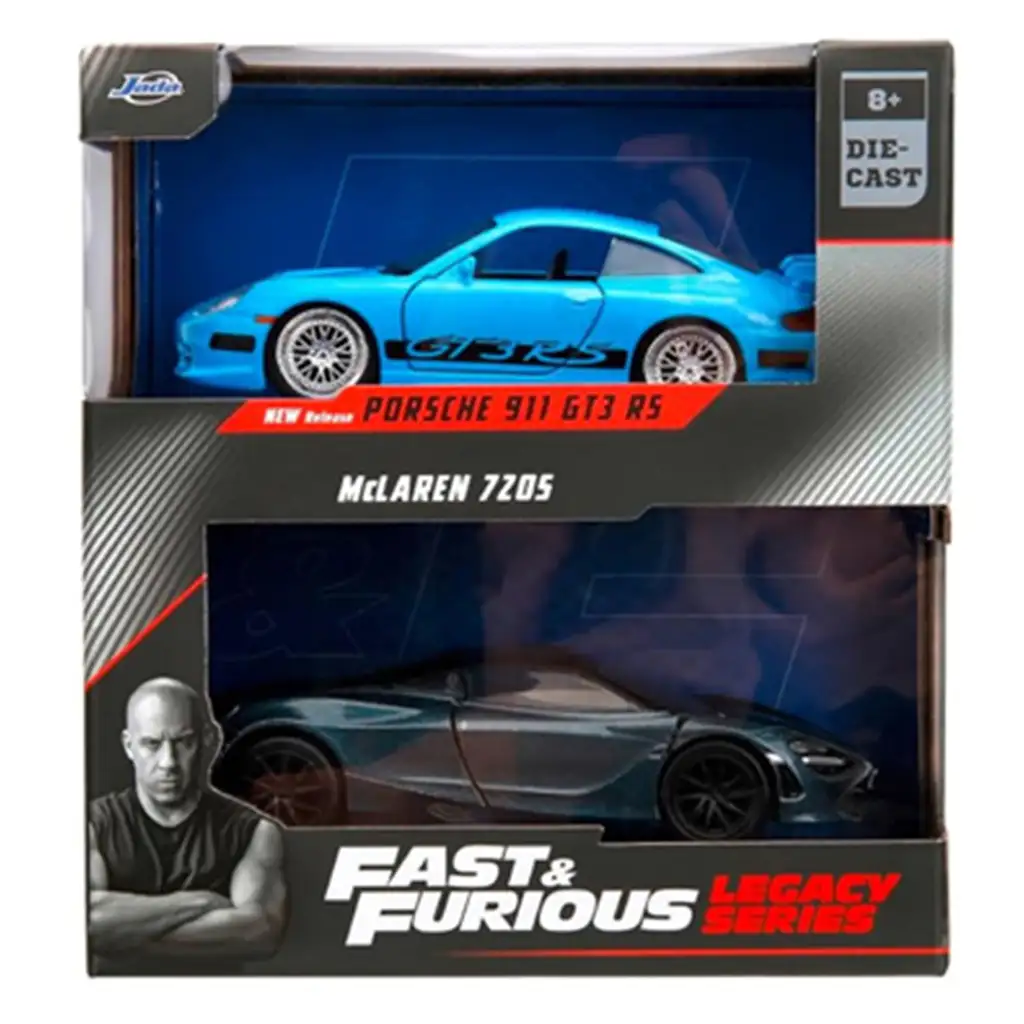 imagen de Rápido y Furioso: Paquete de 2 Porsche 911 GT3 RS y McLaren 720S a escala 1/32 - Jada Toys 2