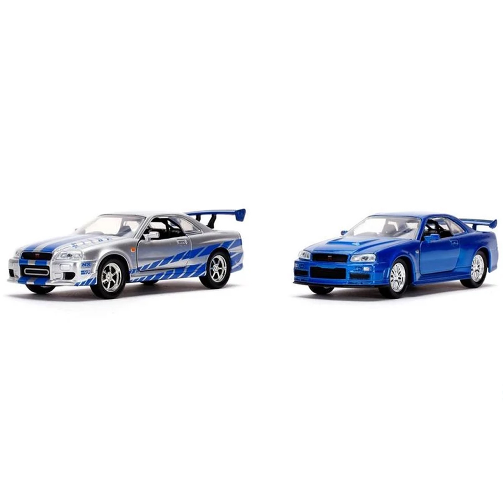 imagen de Rápido y Furioso: Twin Pack – Brian Nissan Skyline GT-R R34 set de modelos de coche de 2 piezas 1/32 – Jada Toys 2