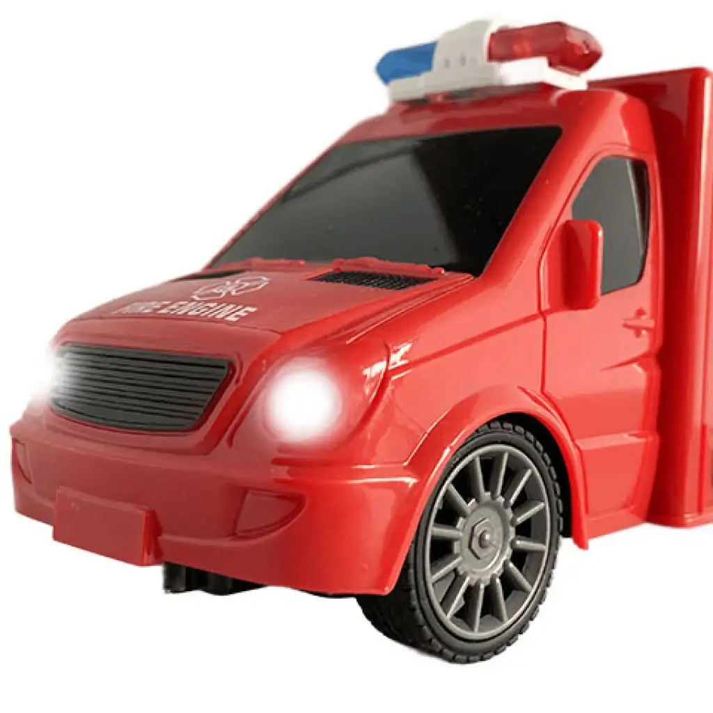 imagen de RC Autobús de bomberos teledirigido con efectos de luz y sonido escala 1:18 20cm 4