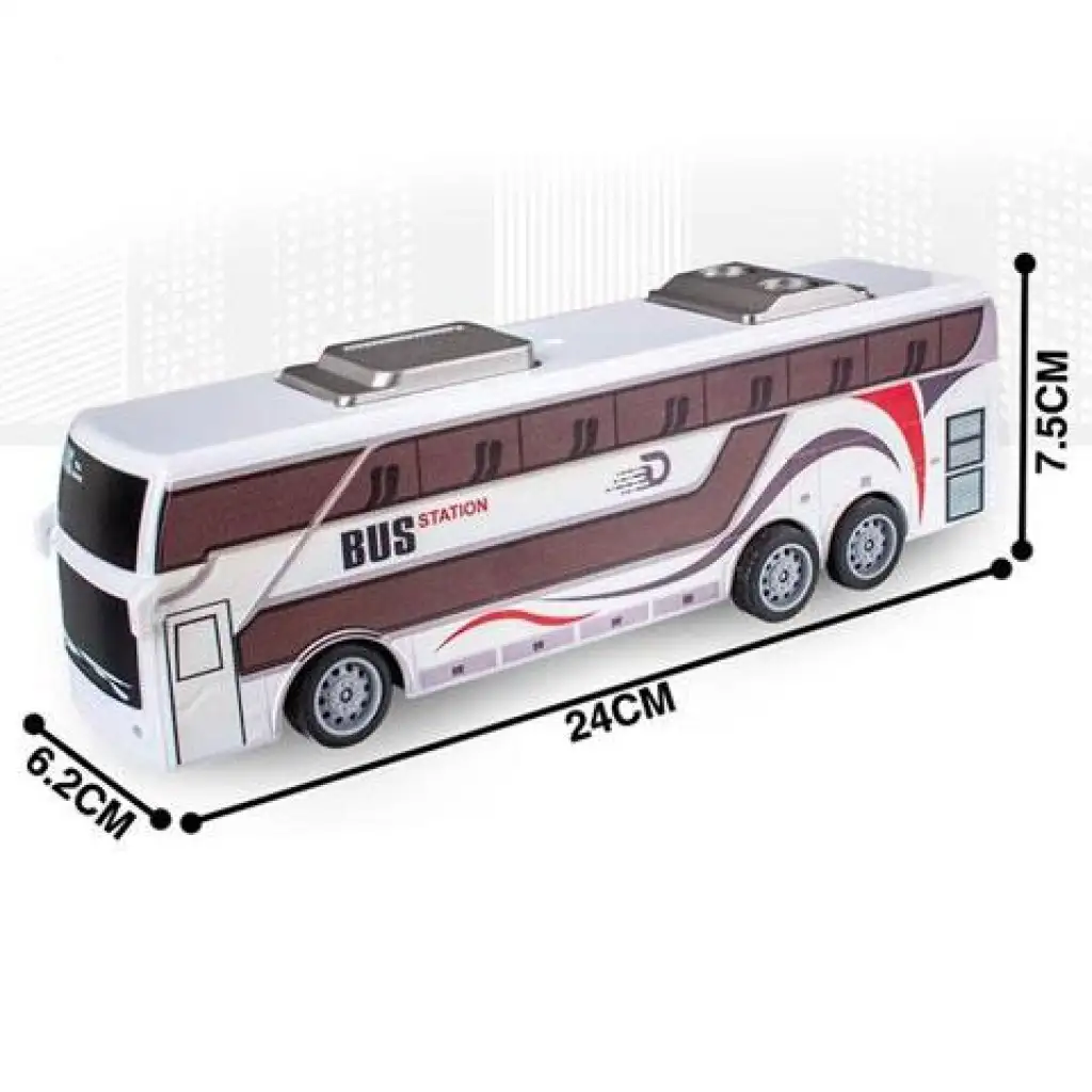 imagen de RC Autobús de Ciudad Teledirigido con Luz 27MHz 1/32 de Escala 25cm 4