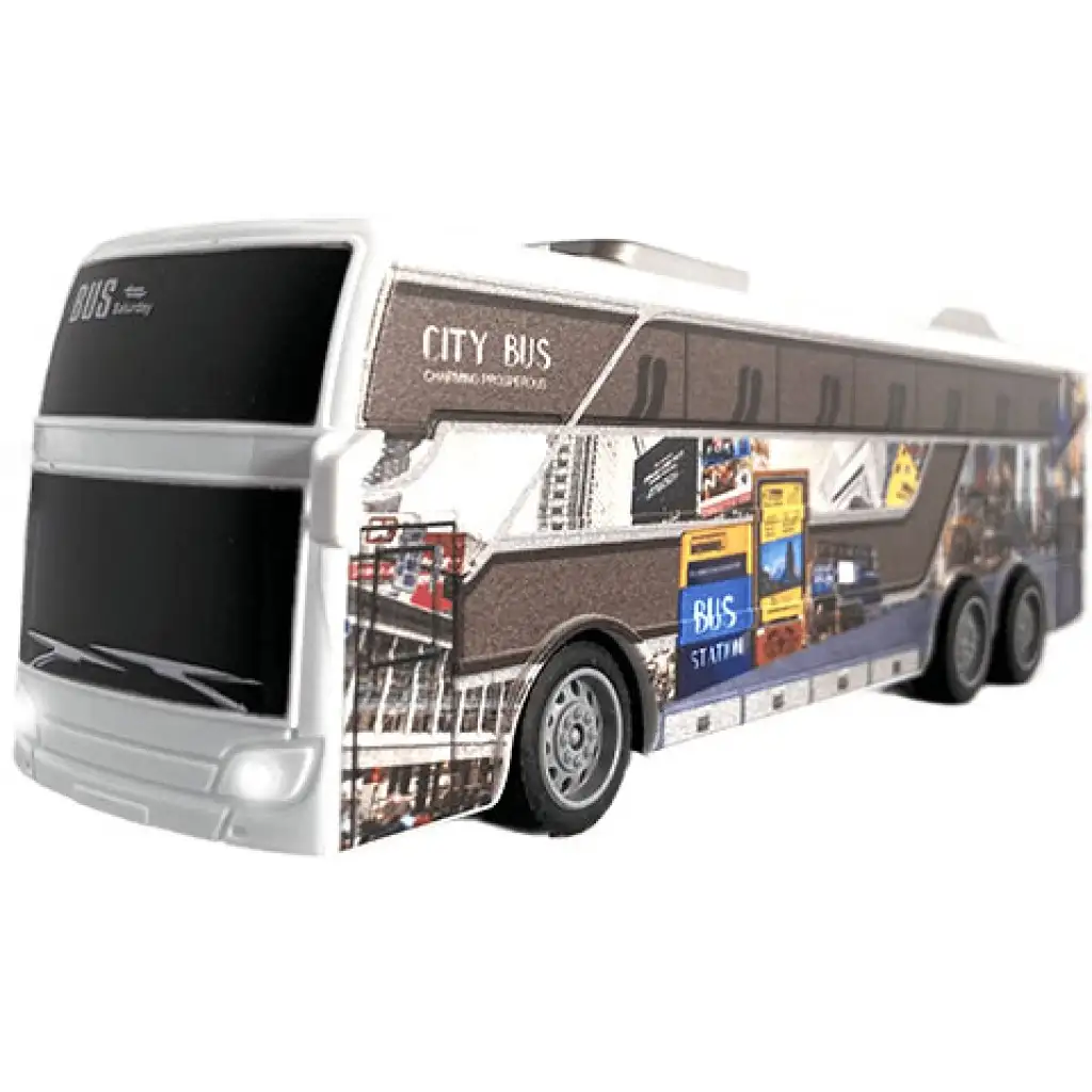 imagen de RC Autobús de Viaje de Ciudad con Control Remoto y Luz 27MHz a Escala 1/32 25cm 2