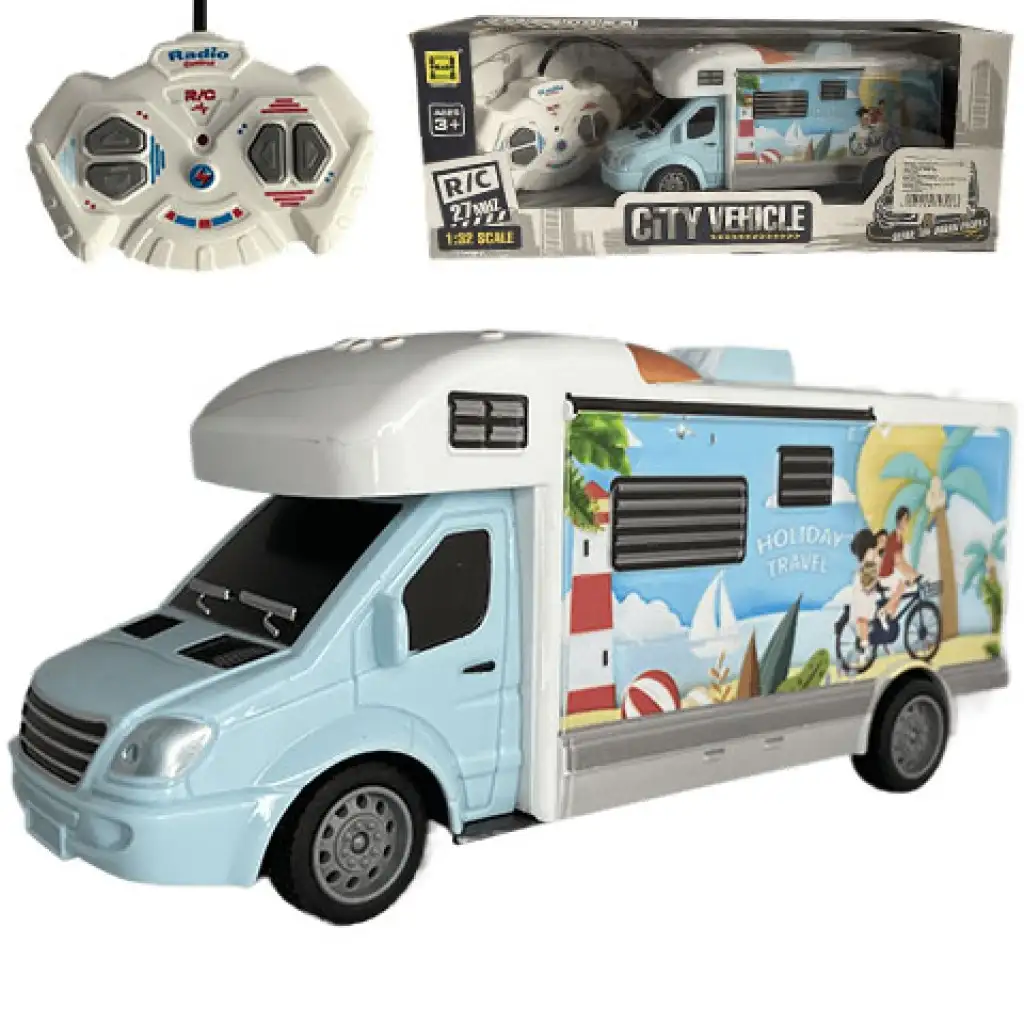 imagen de RC Autocaravana de Viaje Holiday Control Remoto con Luz 27MHz 1/32 de Escala 20cm 1