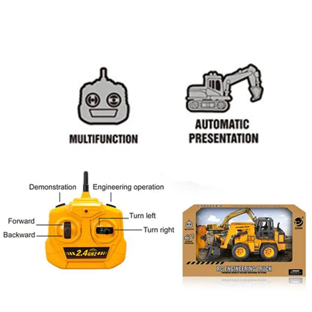 imagen de RC Bulldozer a control remoto 2,4GHz con 6 funciones diferentes 1/24 2