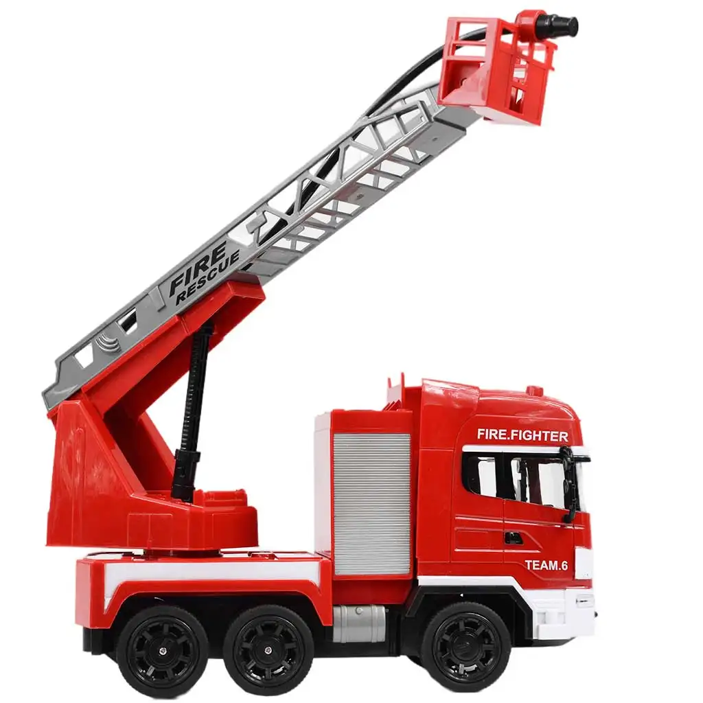 imagen de RC Camión de bomberos con cesta elevadora a control remoto con cañón de agua escala 1/24 27 MHz 30cm 5