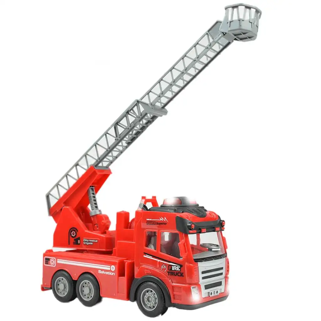 imagen de RC Camión de bomberos con cesta elevadora a control remoto con efectos de luz 1/48 escala 27 MHz 20cm 3