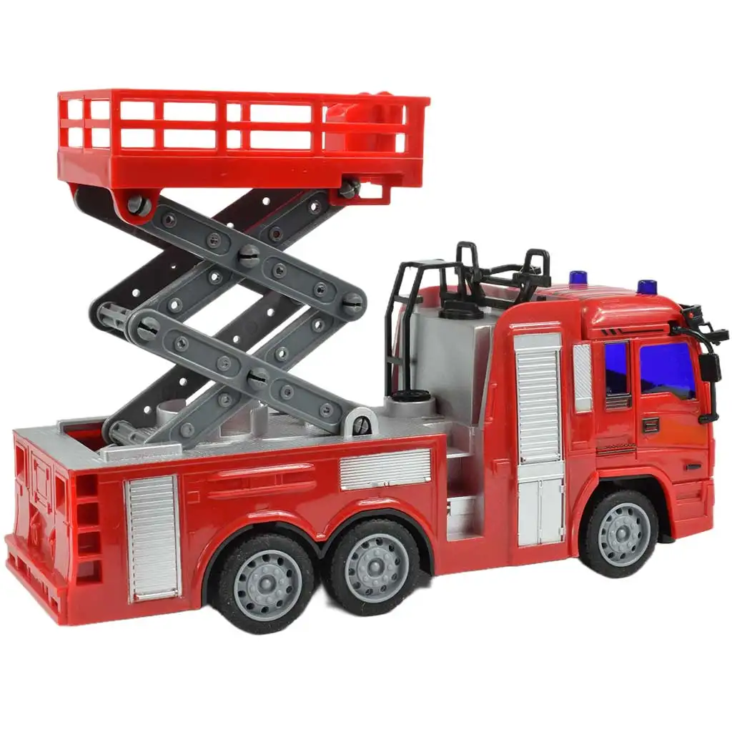 imagen de RC Camión de bomberos teledirigido con luces 27MHz 20cm en tres versiones diferentes 1ud 4