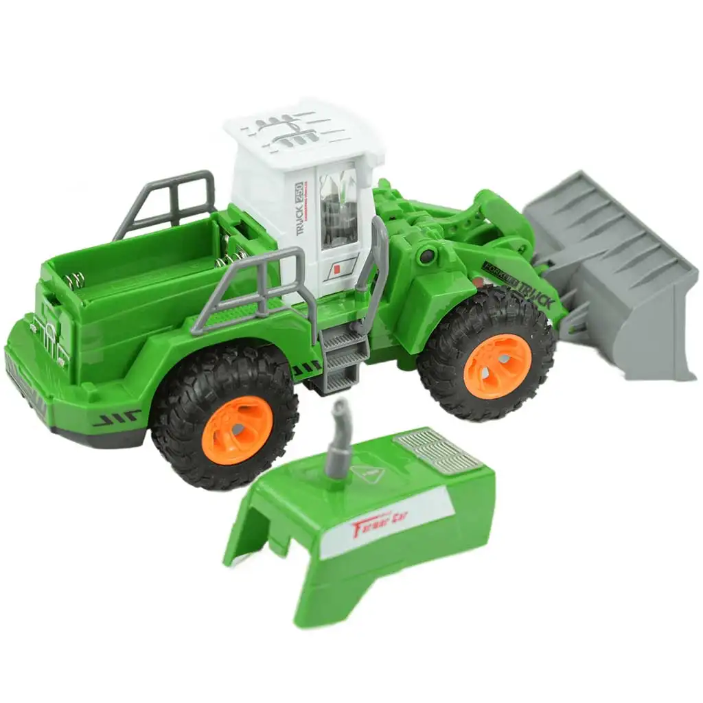 imagen de RC Cargador frontal a control remoto de granja con efectos de luz 1/30 de escala 20cm 3
