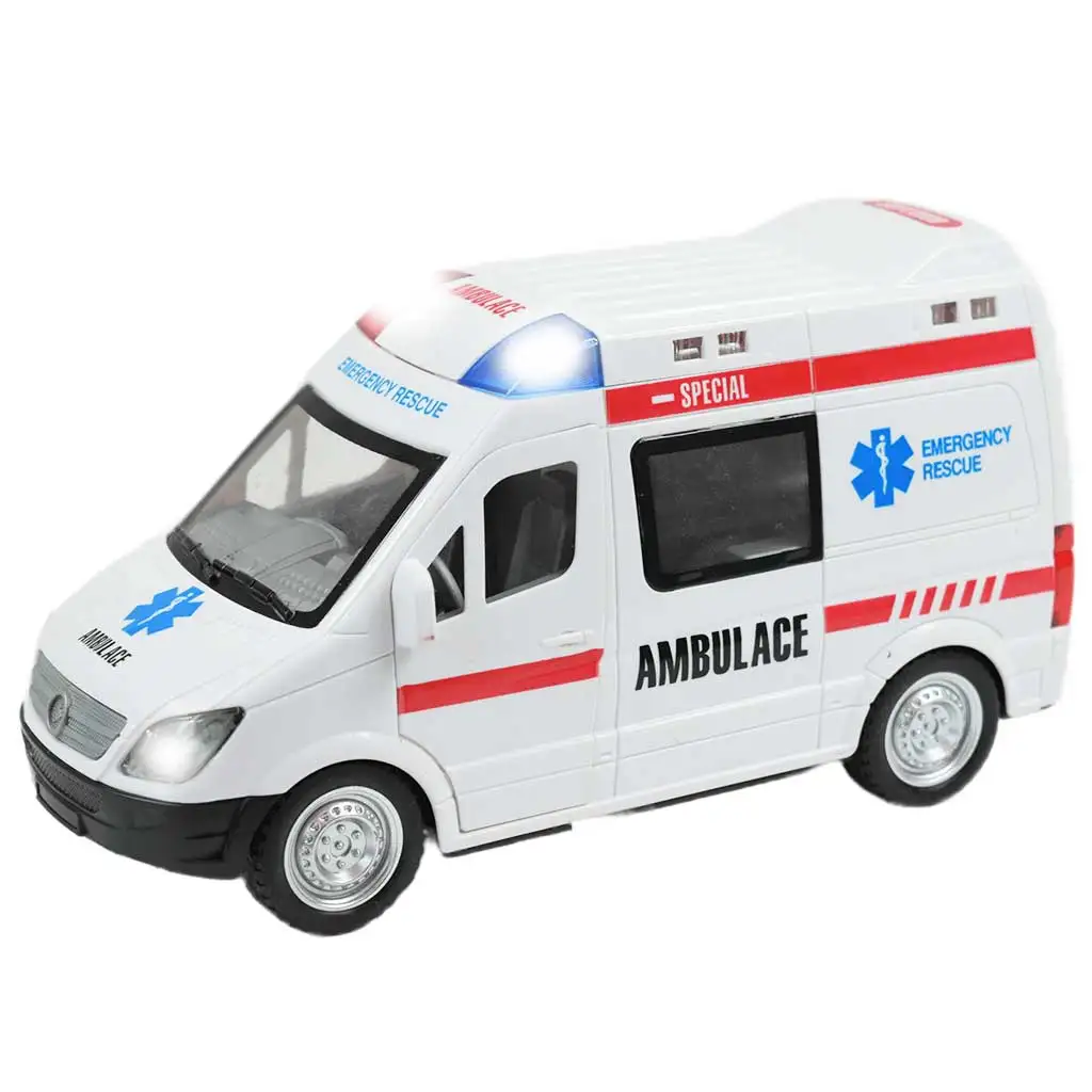 imagen de RC Coche de Rescate Teledirigido con Efectos de Luz 1/48 de Escala 27 MHz 23cm 3